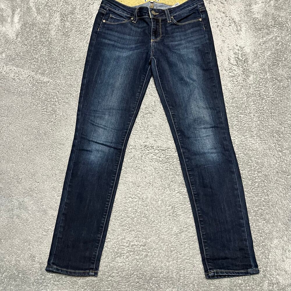 PAIGE Skyline Ankle Peg Jeans Womens 26 (30x27.5) Dark Wash Stretch Denim